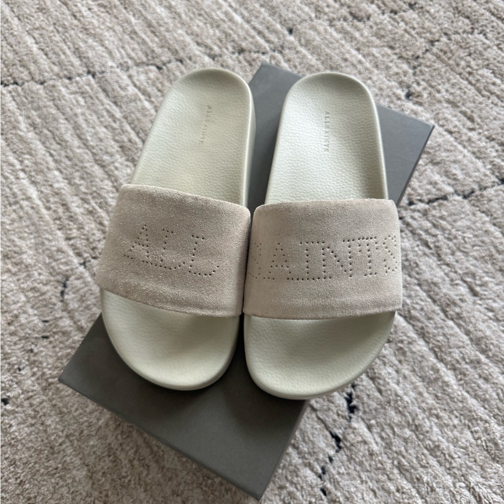 All saints Karlie White Suede Shoes size 38
